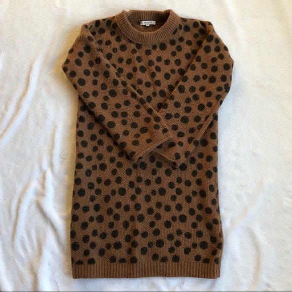 MADEWELL Polka Dot Merino Wool Dress Small - Picture 2 of 5